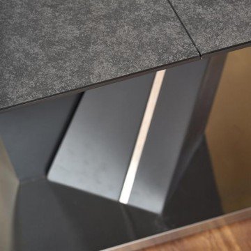 Фото2.Розкладний стіл SALVADOR 160 (200) x90 Halmar темно-сірий